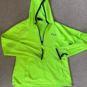 Neon Green Fila Quarter Zip